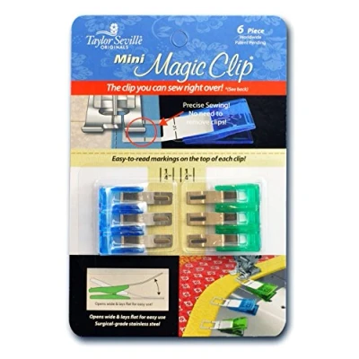 Obrázek Taylor Seville Originals Rostfrei Stahl &amp; Plastik (Extra Klein) Nähen Magic Clip 6 Stücke