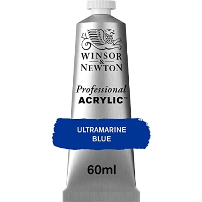 Obrázek Winsor &amp; Newton 2320664 profesionální akrylová barva v umělecké kvalitě, vysoká brilantnost barev a krycí síla, archivní kvalita, 60ml tuba ultramarínová modrá