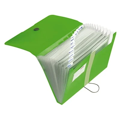 Obrázek Herlitz pořadač na dokumenty, A4, PP, 12 přihrádek, Zelená A4