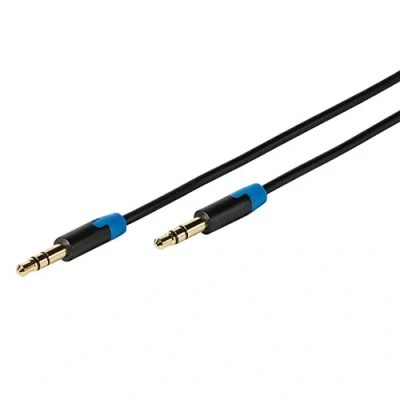 Obrázek Vivanco Stereo jack kabel (Aux kabel, audio 3,5 mm konektor na extra tenký, úzký, tenký pro smartphone, tablet)