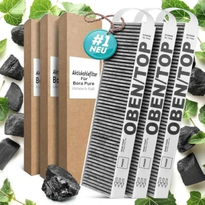 Obrázek KF3TEC® Sada filtrů s aktivním uhlím (3 filtry) pro Bora Pure Puakf, vaši recirkulační varnou desku PURU nebo PUXU