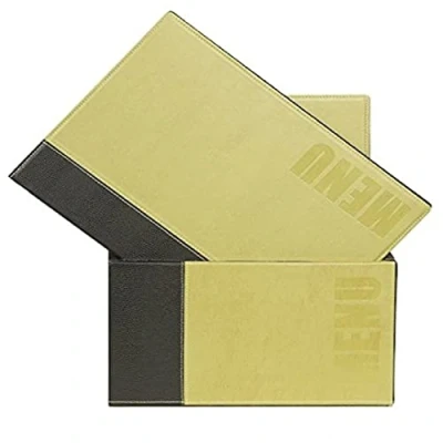 Obrázek Securit trendy vzhled kůže A4 menu karta (X20) Plus box, vč. 1 Dopplete vložka pro (pro 4str. A5), zelená