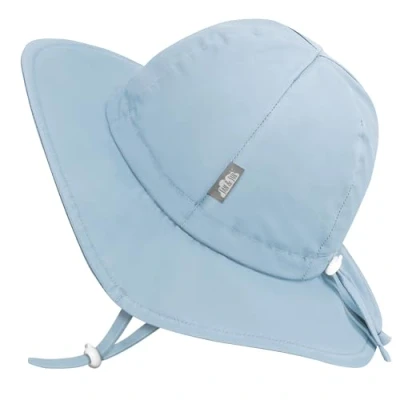 Obrázek Jan &amp; Jul Grow with Me bavlněná flapper klobouk proti slunci pro miminka a děti, Light Blue