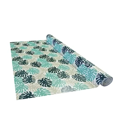 Obrázek Venilia Lepicí fólie retro vzor tyrkysový 45 cm x 2 m, tloušťka 95 μ samolepicí nábytková fólie, dekorační tapeta, kuchyňská PVC bez ftalátů Made in EU