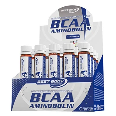 Obrázek Best Body Nutrition Bcaa Amino Bolin, 20 trin Kflaesch Chen à 25 ml Oranžová