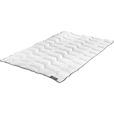 Obrázek Badenia Trendline Zimní prošívaná přikrývka Basic Duo lze vyvářet s potahem z kvalitní bavlněné směsi tkaniny pro zotavující spánek, Made in Germany, 135 x 200 cm bílá, certifikace Öko Tex