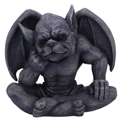 Obrázek Nemesis Now Dark Black Grotesque Gargoyle Figurine Laverne Wasserspeier Figur, dunkelschwarz, groteske, Harz, Schwarz, 13 cm