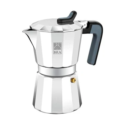 Obrázek BRA Kávovar Cafetera, kov, stříbrný, 9 tazas