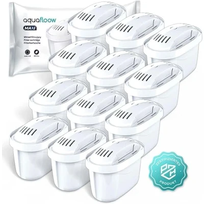 Obrázek Aquafloow Filtrační kartuše kompatibilní s Brita Maxtra+, Style, Marella, Elemaris, XL, Fun balení 12 ks