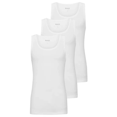 Obrázek BOSS TANK Classic 3 PACK Tílko, Muži, Velikost: Small, White