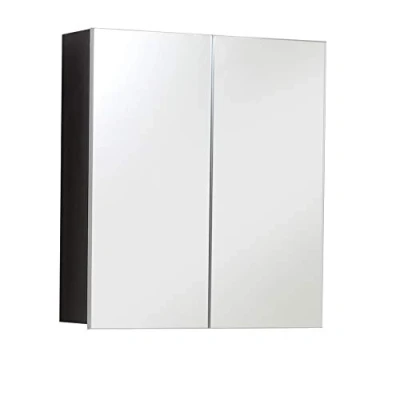 Obrázek trendteam smart living Zrcadlová skříňka zrcadlo koupelna řada rozměry v rozloženém stavu (ŠxVxH) 60 x 67 18 cm barva Sardegna kouřová stříbrná s bílou 189840503