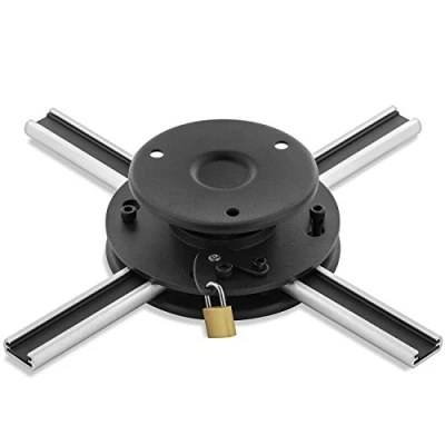 Obrázek deleyCON Univerzální projektor stropní držák + sklopný 15 otočný o 360 do 20 kg vzdálenost stropu pouze 62 mm variabilní černý