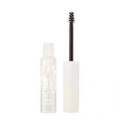 Obrázek 3INA Mascara 100 od Makeup průhledná fixuje objem nelepivá gelová receptura hustota a plnější obočí multiplikační efekt formule veganská Cruelty Free