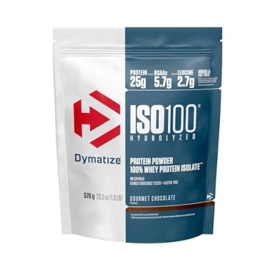 Obrázek Dymatize ISO 100 Hydrolyzed Gourmet Chocolate 576g Whey Protein hydrolyzovaný + izolovaný prášek