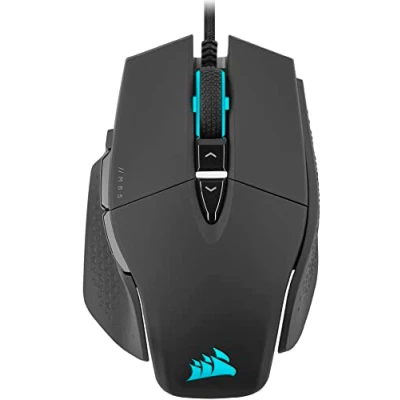 Obrázek CORSAIR M65 RGB ULTRA Wired Tunable FPS Gaming Mouse 26.000 DPI Optische Schalter Gewichtssystem AXON Hyper Processing Technologie iCUE Kompatibel PC, Mac, PS5, PS4, Xbox Schwarz