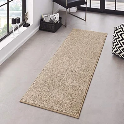Obrázek Hanse Home Čistý koberec do obývacího pokoje s krátkým vlasem odolný ložnice, jednobarevný, moderní pro jídelnu, obývací pokoj, dětský chodbu, ložnici, kuchyň šedohnědý