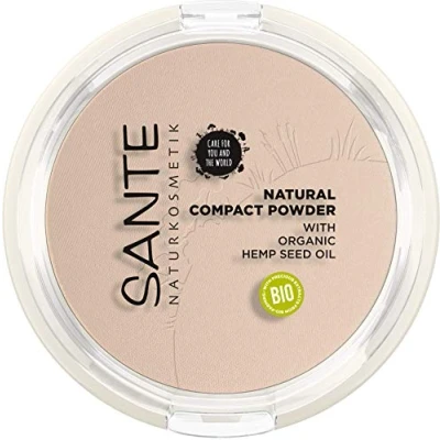 Obrázek SANTE Naturkosmetik Natural Compact Powder 01 Cool Ivory, ideal für helle Hauttöne, mattiert und fixiert langanhaltend, einen natürlichen Glow, mit Bio Hanfsamenöl, Vegan, 9g