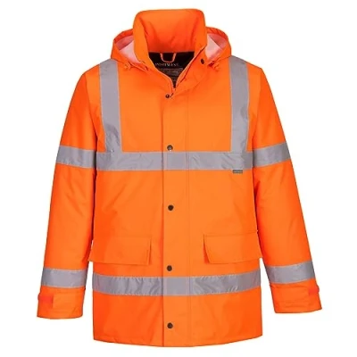 Obrázek Portwest S460 vodotěsná komfortní Hi Vis zimní dopravní bunda oranžová, L