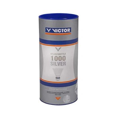 Obrázek VICTOR Nylon péřový míček Shuttle 1000 3dílná dóza, bílá/modrá