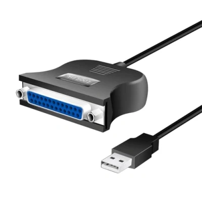 Obrázek LogiLink USB 2. 0 paralelní D SUB adaptér černý