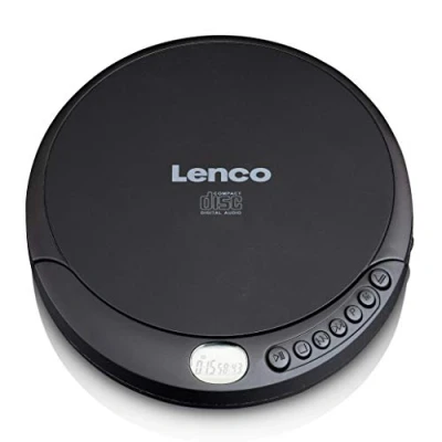 Obrázek LENCO CD 010 Přenosný přehrávač Walkman Diskman se sluchátky a mikro USB nabíjecí kabel černá