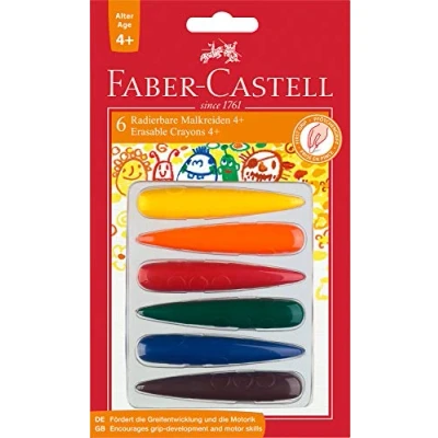 Obrázek FABER CASTELL 120404 Malířská křída ve tvaru prstu od 4 let, balení po 6 kusech