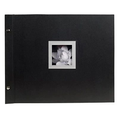Obrázek Exacompta 16944E Premium Fotoalbum Ceremony se 40 stranami, perfektní pro vaše fotografie k vlastnímu vytvoření fotoknihy šroubovací album černé, 37 x 29 cm