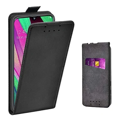 Obrázek Adicase Galaxy A40 pouzdro Kůže pro Samsung na mobil Flip Case Ochranné (černé)