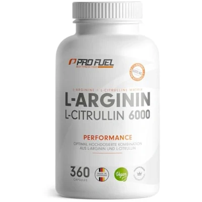 Obrázek L arginin + citrulin malátové kapsle 360x optimální vysoká dávka 6000 mg denně z argininu (2400 mg) malát (3600 bez přísad laboratorně testováno s certifikátem veganské
