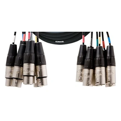 Obrázek CORDIAL kabel vícepárový 8 XLR male/female 3 m AUDIO vícenásobný