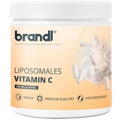Obrázek lipozomální vitamín C s vysokou dávkou, přírodní a bez přísad vitamin 500 mg v jedné kapsli od brandl® kapsle vitaminem 120 ks.