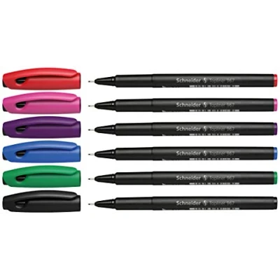 Obrázek Schneider Topliner 967 Fineliner (tloušťka linky 0,4 mm) 6dílné pouzdro tříděné