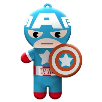 Obrázek Lip Smacker Marvel Collection, Captain America Aromatisierter Lippenbalsam für Kinder mit Schlüsselanhänger, Feuchtigkeitsspendend und Erfrischend, 1 Stück