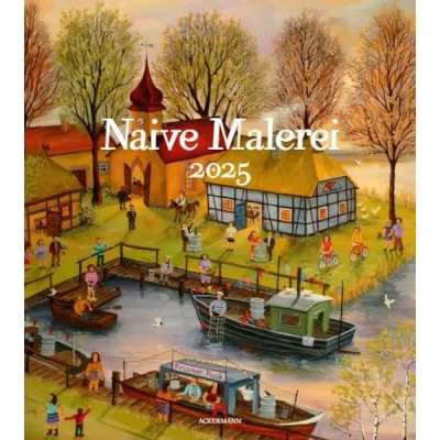 Obrázek Naive Malerei Kalender 2025, Wandkalender im Hochformat (48x54 cm) Kunstkalender