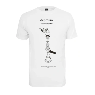 Obrázek Mister Tee Depresso Triko s potiskem, Muži, Velikost: Large, White