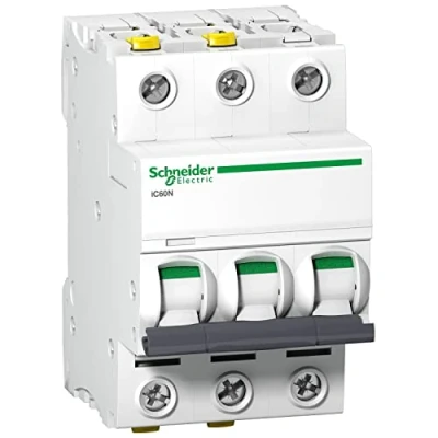 Obrázek Schneider Electric A9F04320 jistič vedení iC60N, 3P, 20A, C charakteristika, bílý