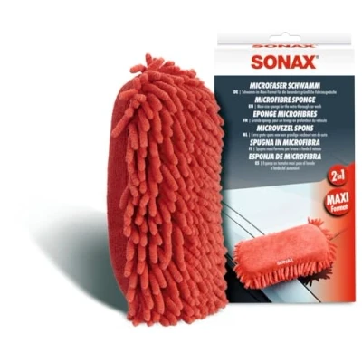 Obrázek SONAX Houbička z mikrovlákna (1 kus) pro obzvlášť důkladné mytí auta se dvěma různými stranami mikrovlákna, č. výr. 04281000