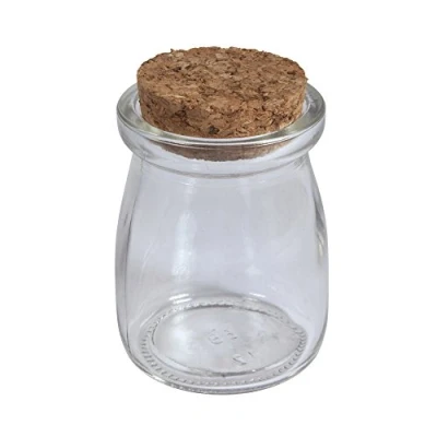 Obrázek Rayher Hobby 46213000 skleněná nádoba s korkovým víkem, 5 cm ø, tříděné, 7 cm, 100 ml, otvor 4