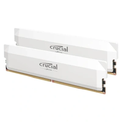 Obrázek Crucial Pro DDR5 RAM 32GB Kit (2x16GB) 6000MHz CL36, Overclocking Gaming, Intel XMP 3.0 / AMD Expo, PC Computer operační paměť DDR5, bílá CP2K16G60C36U5W