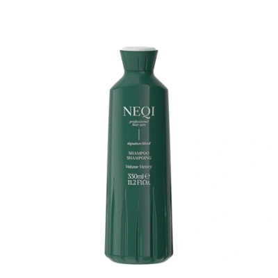 Obrázek NEQI Volume Victory Shampoo posilující šampon pro péči o vlasy s provitaminem B5 jemné a tenké bez sulfátů objem &amp; hydratační 330 ml