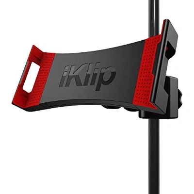 Obrázek IK Multimedia iKlip 3 Univerzální stojan na mikrofon pro tablety od 7 &quot;do 12,9&quot; s ochranou nebo bez ochrany, příslušenství mikrofon, upevňovací iPad