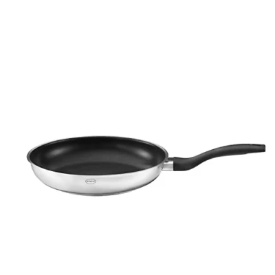 Obrázek RÖSLE Basic Line Bratpfanne Ø 24 cm, Universalpfanne mit Antihaftversiegelung ProPlex, Edelstahl 18/10, induktions und spülmaschinengeeignet, Silberfarben / Schwarz