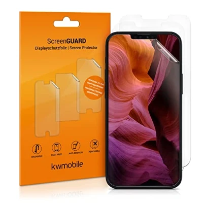 Obrázek kwmobile 3X ochranná fólie na displej kompatibilní s Apple iPhone 13 / 14 sada čirých ochranných fólií v průhledné