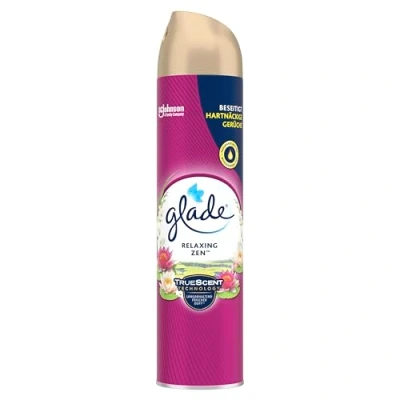 Obrázek Glade Vonný sprej pro dlouhotrvající svěžest ve všech místnostech, osvěžovač vzduchu sprej, Relaxing Zen, 1 balení (1 x 300 ml)