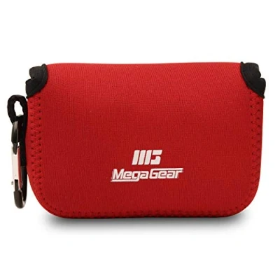 Obrázek MegaGear MG793 Nikon Coolpix W100, S33 ultralehká brašna na fotoaparát z neoprenu červená