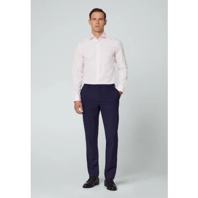 Obrázek Hackett London Pánská Poplin Slim Bc business košile, Růžová (Tmavorůžová)