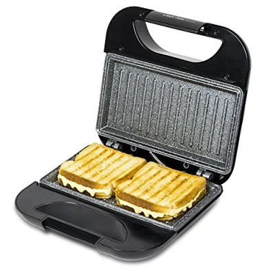 Obrázek Cecotec Toast grilovací plocha. Sendvičovač s nepřilnavým povrchem, kapacita pro 2 sendviče, plocha, Cold Touch rukojeť, Cable retriever, 750 W.