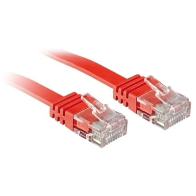 Obrázek LINDY 47510 Cat. 6 plochý propojovací kabel nestíněný červený 0,3 m, 1 kus