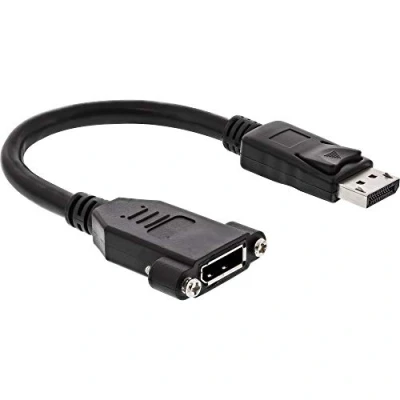 Obrázek InLine 17100I DisplayPort adaptérový kabel, konektor na zdířku pro montáž, 0,2 m