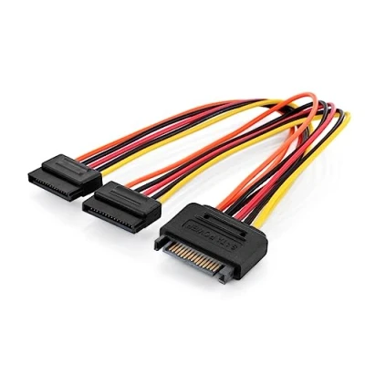Obrázek Digitus Assmann Electronic AK 430405 003 m Internes 0,3 SATA 2 x 15 Pin Stromkabel Schwarz, Rot, Gelb